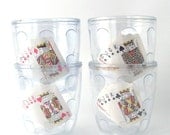 vintage insulated tumblers set of 4 royal flush poker cards serving cups entertaining barware kitchen housewares