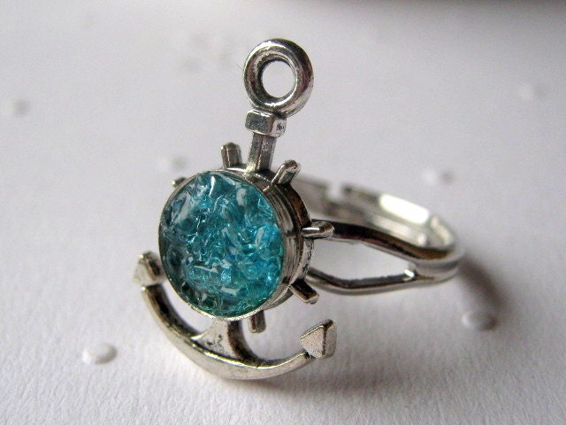 Anchor Ring, Small Anchor Ring, Silver Anchor Ring. Adjustable Anchor Ring, Anchor Jewelry