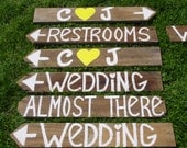 NAME YOUR SIGN large 14 painted any Color barn wood Wedding signs 14 Stakes signage engagement reception baby bridal shower ceremony