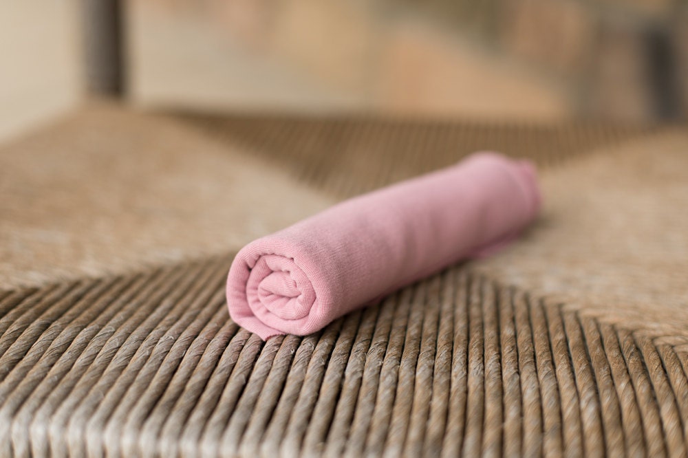 pink mauve newborn stretch wrap fabric girl photo prop READY to SHIP