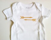 Tribal Baby Toddler Onesie Bodysuit Gold Arrows
