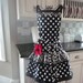 4RetroSisters "Ellie Style"  Womens Full Retro Apron - "Polka Dot & Damask Delight"