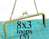 16% OFF 5 Antique Brass 8x3 purse frame with LOOPS