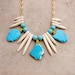30% OFF COUPON SALE - Native Bones - Turquoise and Howlite Statement Necklace