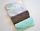 Polly envelope leather wallet (Handmade to order)