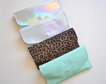 Polly envelope leather wallet (Handmade to order, take 15 days to be made plus shipping ETA)