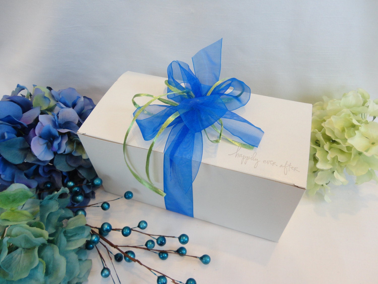 Wine Glass Gift Boxes  - Personalized to Match Your Wedding Colors