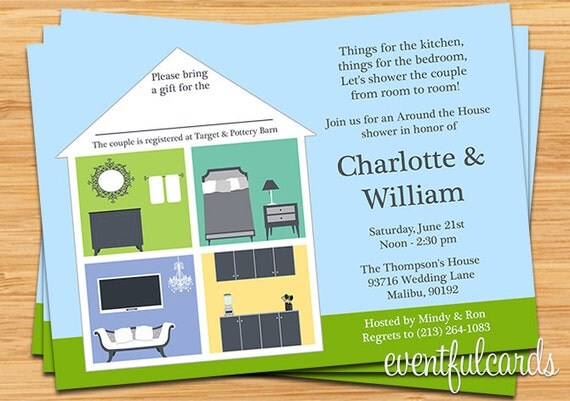 Around the House Wedding Couple Shower Invitation Il_570xn