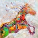 Original Horse Play painting palette knife oil impasto fine art impressionism by Karen Tarlton