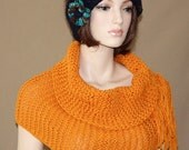 Yellow Gold Mustard Cowl Neck Warmer , Capelet , Hood,  Wrap Fall Autumn