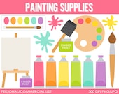 Painting Supplies Clip Art -  Digital Clip Art Graphics for Personal or Commercial Use