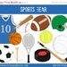 SALE - Sports Gear Clipart - Digital Clip Art Graphics for Personal or Commercial Use