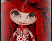 CERISE, ooak collectible art witch doll