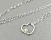 Sterling silver heart necklace