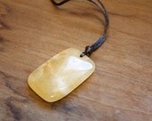 NEW Gemstone Pendant Nursing Necklace -  Peach Jade