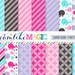 Sweet Whales Girly Hues- Digital Paper Pack for Personal or Commercial Use