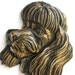 Vintage Chalkware Poodle Head, Vintage Poodle Wall Hanging, Plater Poodle, Vintage Poodle Decor