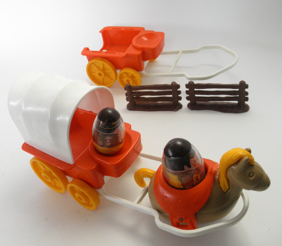 Vintage 1974 Hasbro Weeble Wobble Western Set
