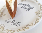 Wedding cake plate, bridal cake keepsake plate, wedding reception accessory,
