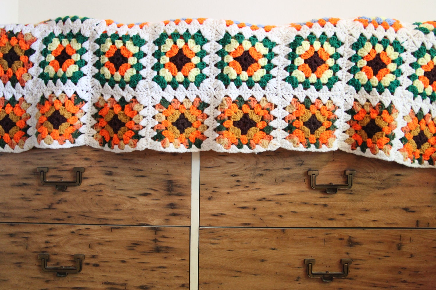 vintage handmade afghan blanket