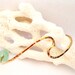 14k Gold Filled Hammered Wave and Sea Glass Hawaii Beach Bangle