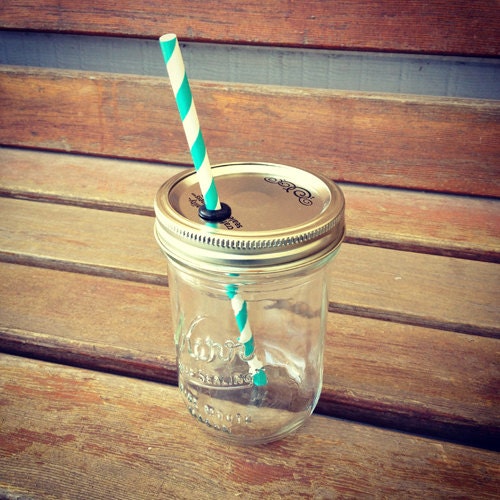 Wide Mouth Mason Jar Straw Lids - Set of 10