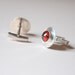 Groomsmen Cuff Links Garnet Gemstone Men Women Unisex Accesories Graduation gift write your special day personalized private Valentines Day