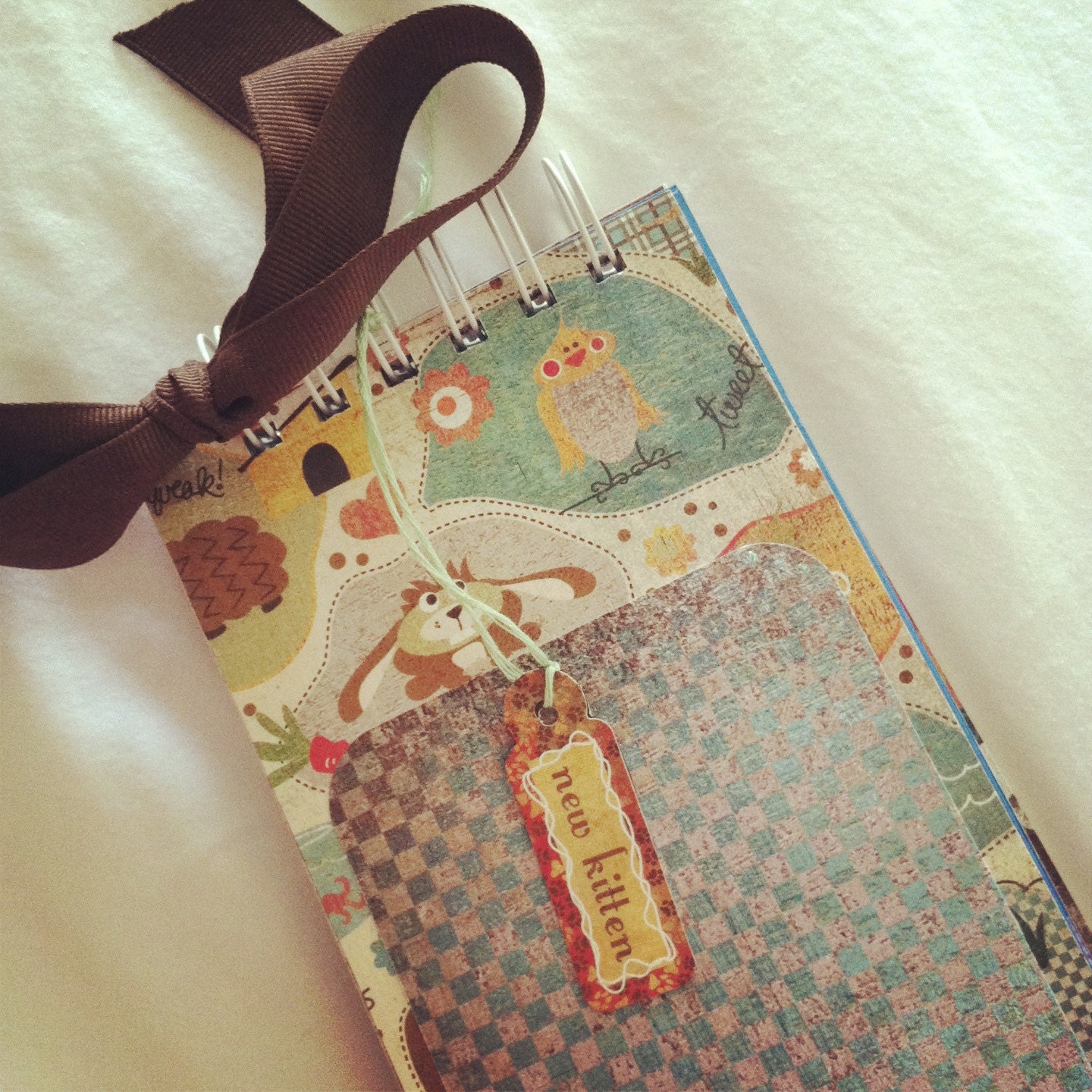 4x11 kitten or cat scrapbook or junk journal