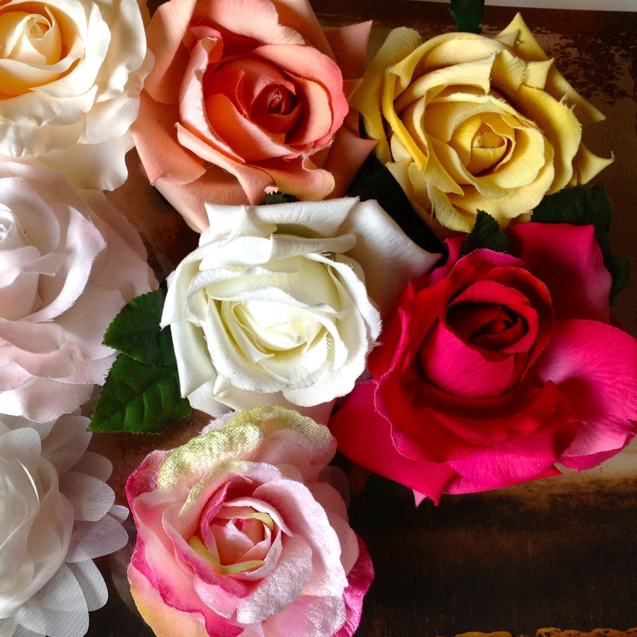 Rose hair clip. Summer hair accessory. Women or girls. Weddings, bridesmaid or Flower Girls.