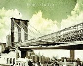 Wall Art / Photography /  Print / Historic Art / Photograph / Historic Photograph - Historic New York Brooklyn Bridge