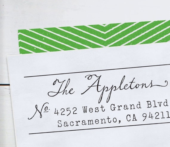 Custom Rubber Stamp - Callligraphy Stamp - Self Inking - Composite