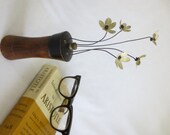 Vintage Pepper Mill Turned Vase For Delicate Forever Blooming Flowers Repurposed Art