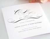 Vintage Class Wedding Program in Black and White, Sample
