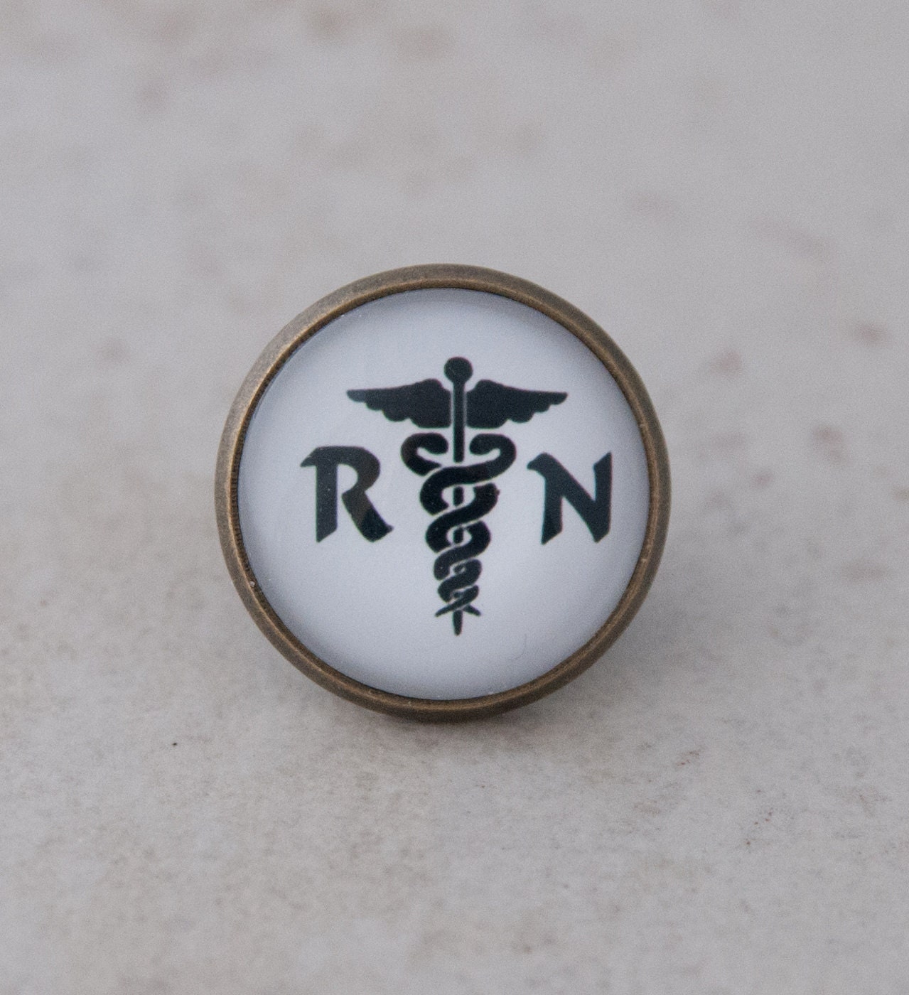RN Lapel Pin, Tie Tack, Brooch for Nurse