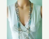 Beaded layering necklace, bohemian jewelry, boho necklace, tribal, patterns, Hippy, hippie, eclectic beaded jewelry