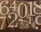 Large Reclaimed Wood Number Art Wall Hanging