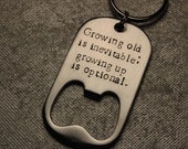 Custom Stamped Stainless Steel Bottle Opener Keychain
