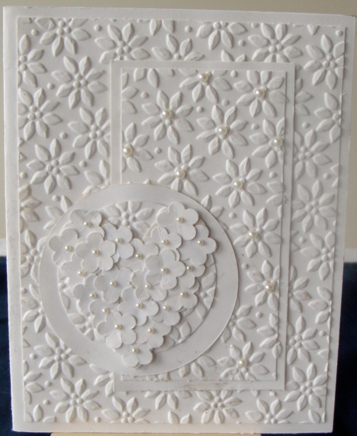 White on White Floral Card Stampin Up