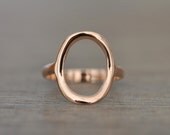 Gold Circle Ring in 14 Karat Gold (Yellow, White or Rose)