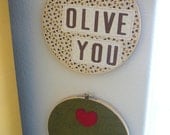 Olive You - Hoop Wall Hanging - set of two