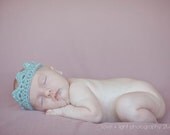 Crochet Photo Prop. Crochet Crown. Newborn Photo Prop. Grey Crochet Crown. Custom Order.