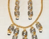 Eco Friendly Recycled Pull Tab Necklace & Earrings Chainmallie