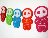Day of the Dead Decoration Mexican Sugar Skull Party Felt Garland