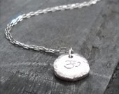 Sterling Silver Om Necklace  Eco Friendly Recycled