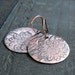 Rustic Copper Lotus Earrings