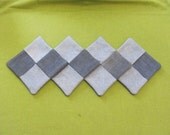 4 drink Coasters / mug rugs / recycled / blue jeans