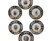 The Mustache Series - Altered Antique Plate Set