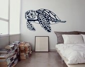 Large Hawaiian Sea Turtles Cruisin - Surf Art Culture - Roxy Billabong Retro decor - Vinyl wall art graphic decals by 3rd Ave Shore