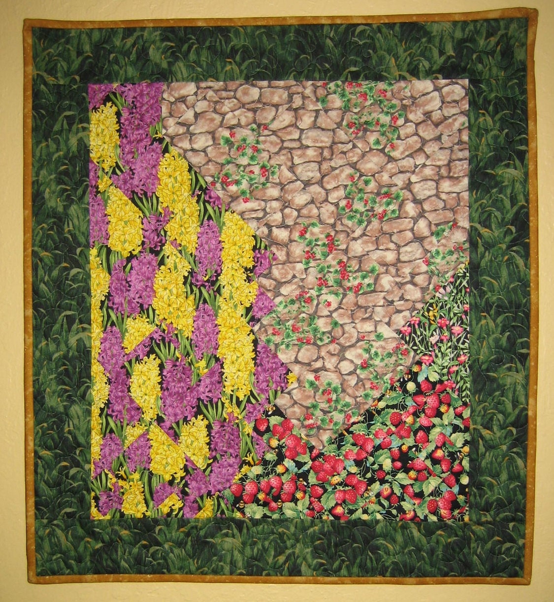 Art Quilt, Garden Wall