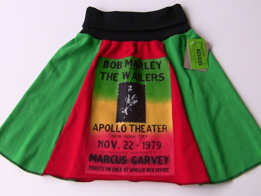 Eco Friendly Bob Marley Womens Skirt Size S/M
